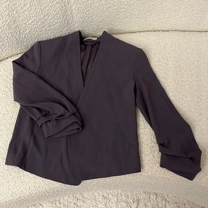 Aritzia Babaton Cropped Blazer Dark Purple 00